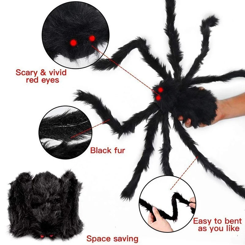 Black Scary Giant Spider Web-4