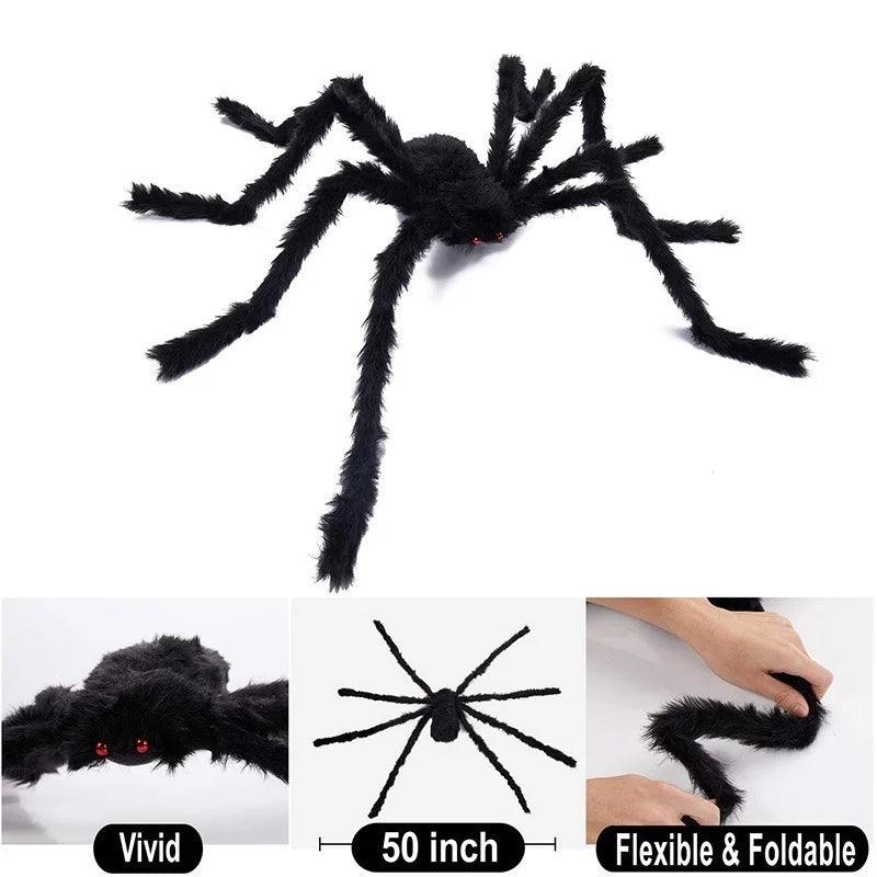 Black Scary Giant Spider Web-5