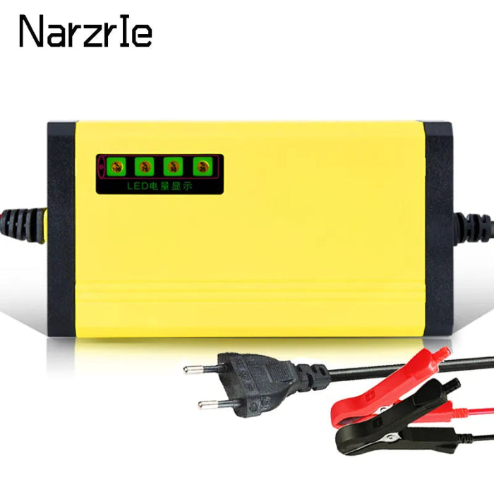 12V 2A smart car battery charger with LED display for wet/dry lead-acid batteries-01