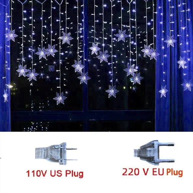 Christmas Light LED Snowflake Curtain-22