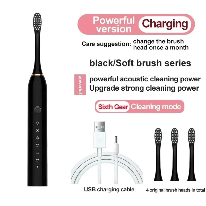 Electric Ultrasonic Toothbrush Six Speed Mode -8