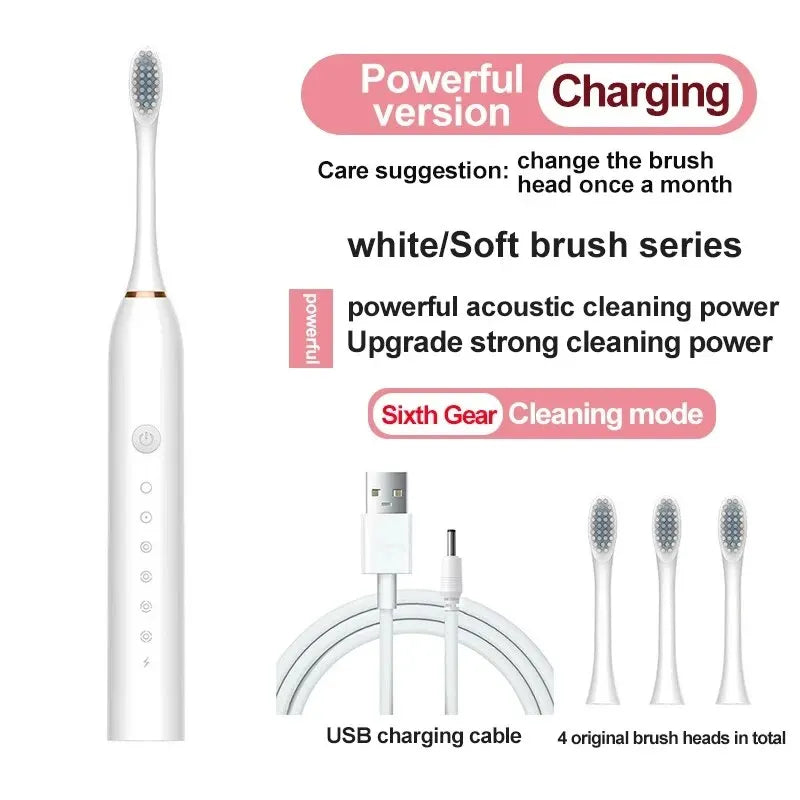 Electric Ultrasonic Toothbrush Six Speed Mode -9