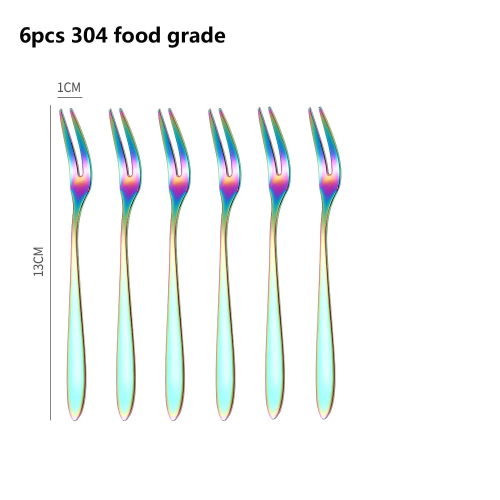 Fruit Forks Mini Food Pick - 6