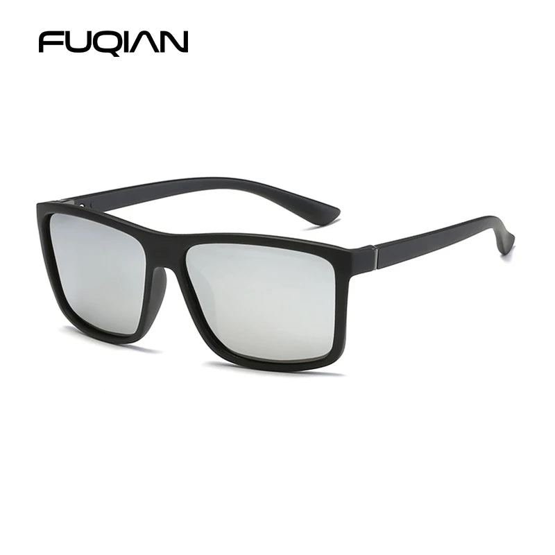 Classic Black Square Polarized Sunglasses - 03 green