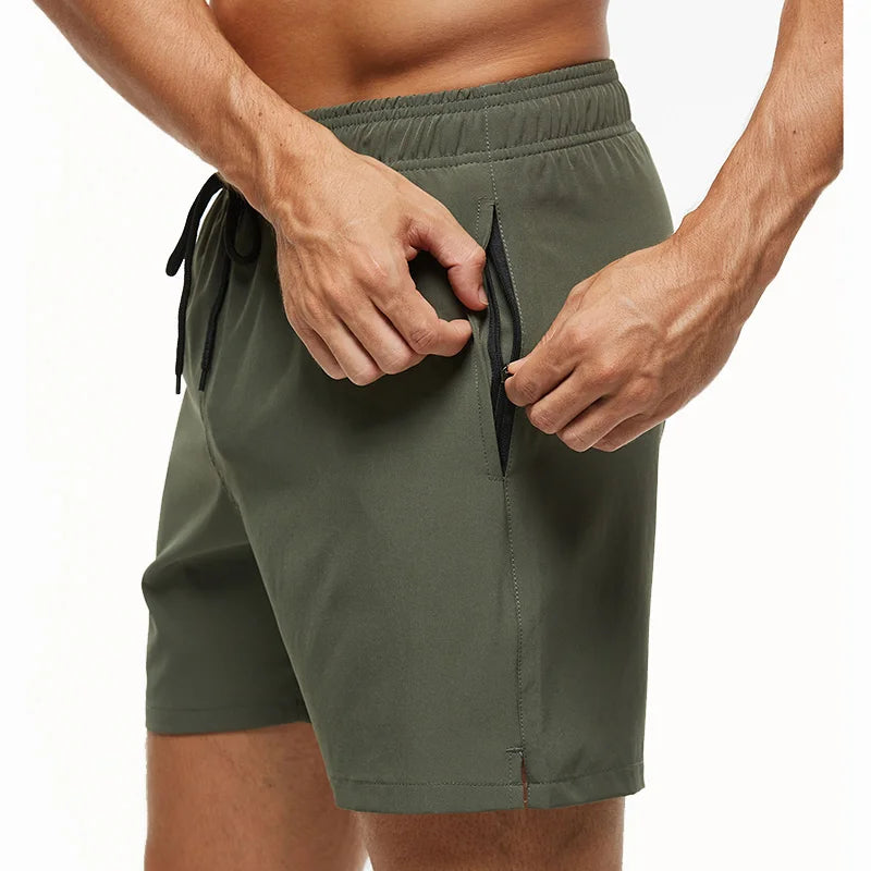 Escatch men’s quick dry swim trunks with zipper pockets and mesh lining in stylish beachwear design zip pocket