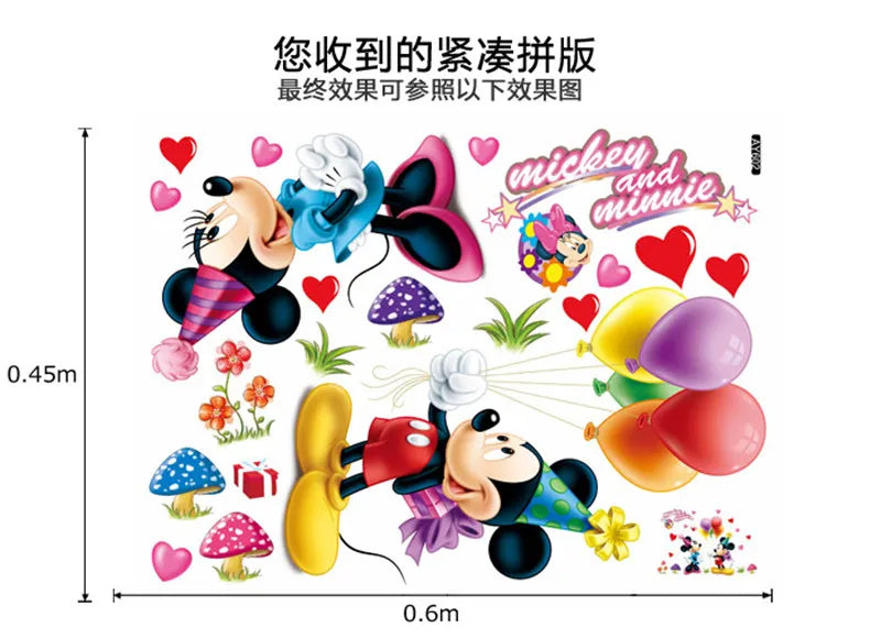 Mickey and Minnie Mouse decals. - baloons