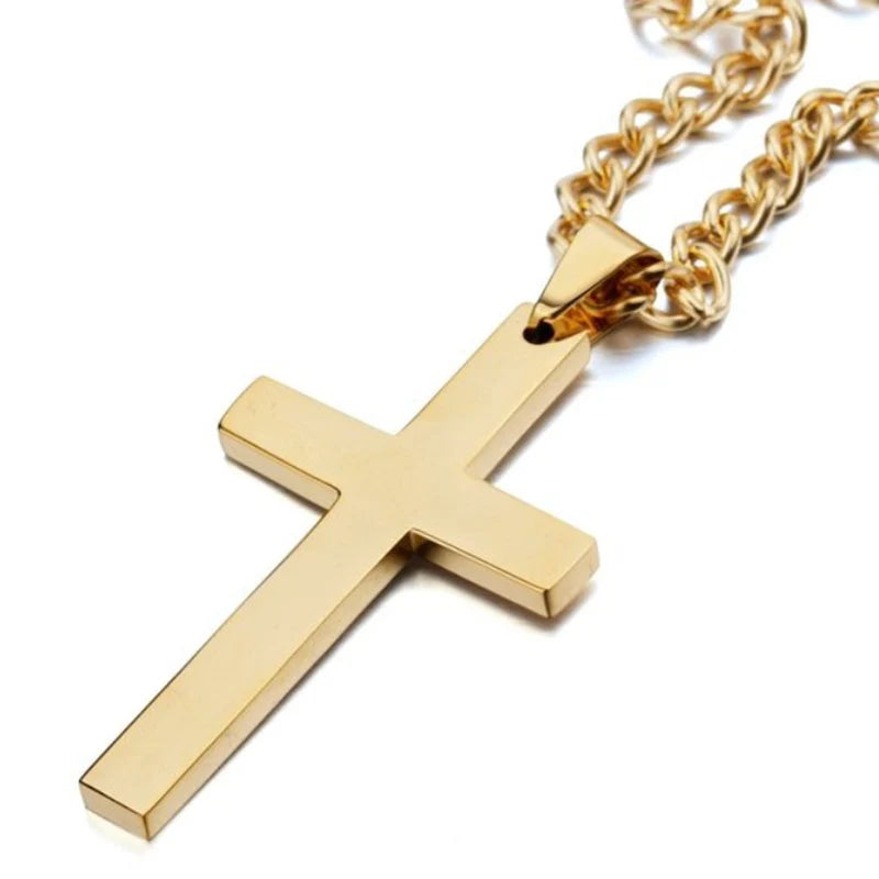 Cross Pendant Necklace. - gold4
