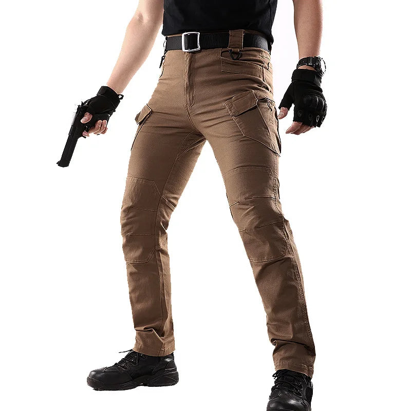 Cotton Men Military Tactical Cargo Pants - brown