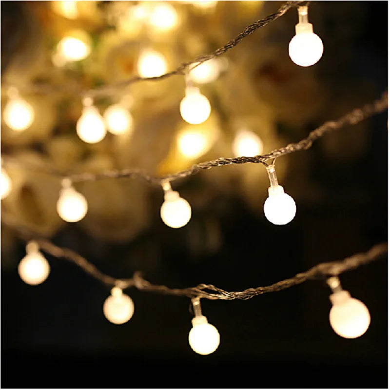 Garland LED Ball String Light Christmas Bulb - 9