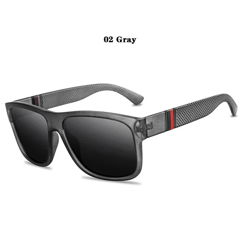 Oversized polarized UV400 sunglasses with big square frames for men and women -gray