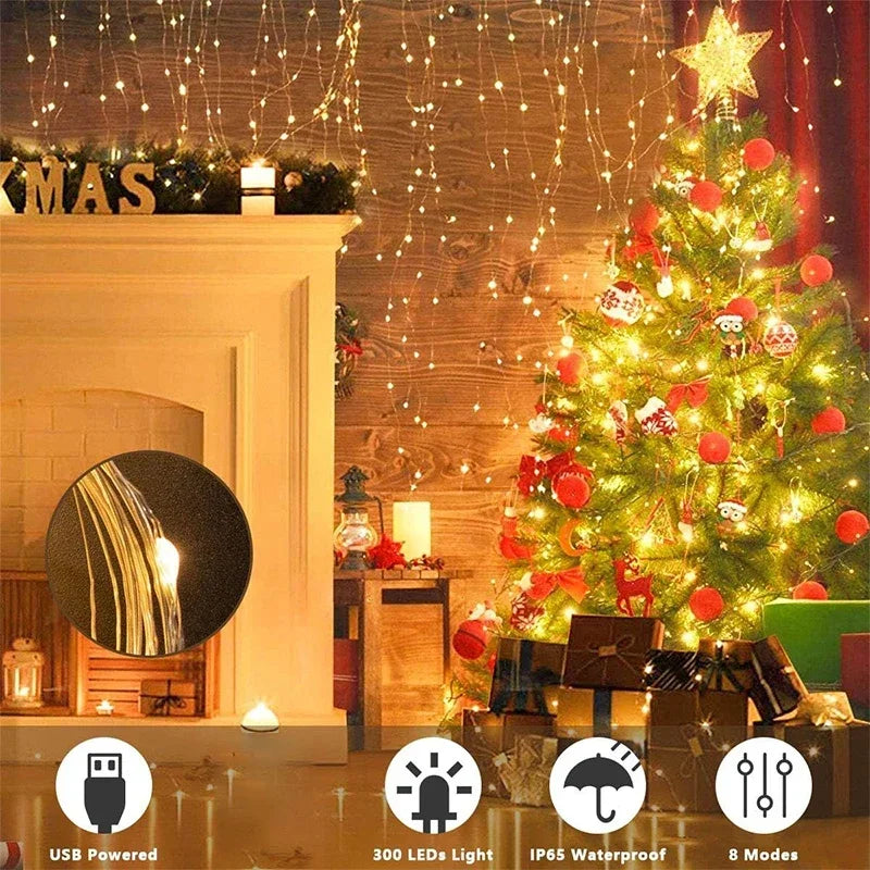LED Curtain String Lights Fairy Decoration - 02