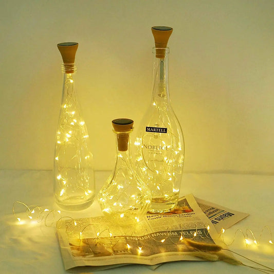 LEDs Wine Bottle String Light Copper Wire Cork Shape - 6