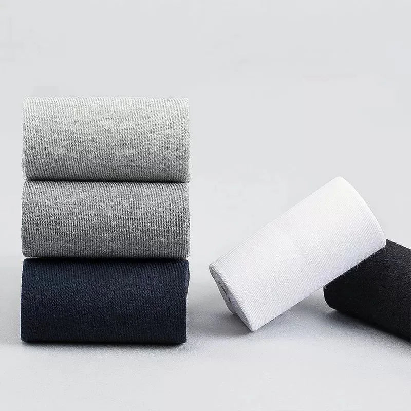 10 pairs of breathable black cotton business socks for men, size 38 to 45-2