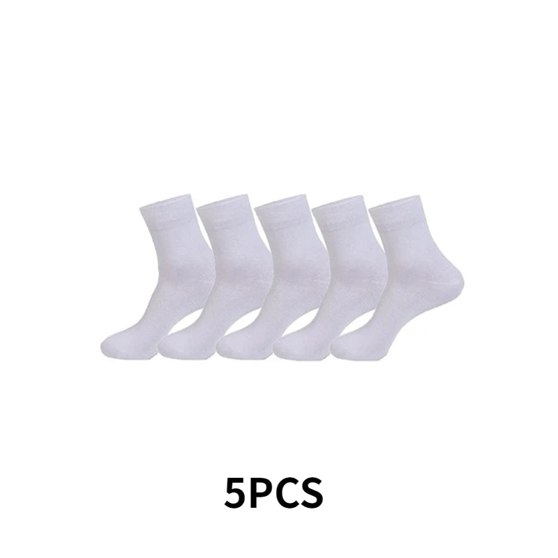 10 pairs of breathable black cotton business socks for men, size 38 to 45-8