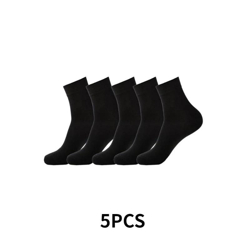 10 pairs of breathable black cotton business socks for men, size 38 to 45-9