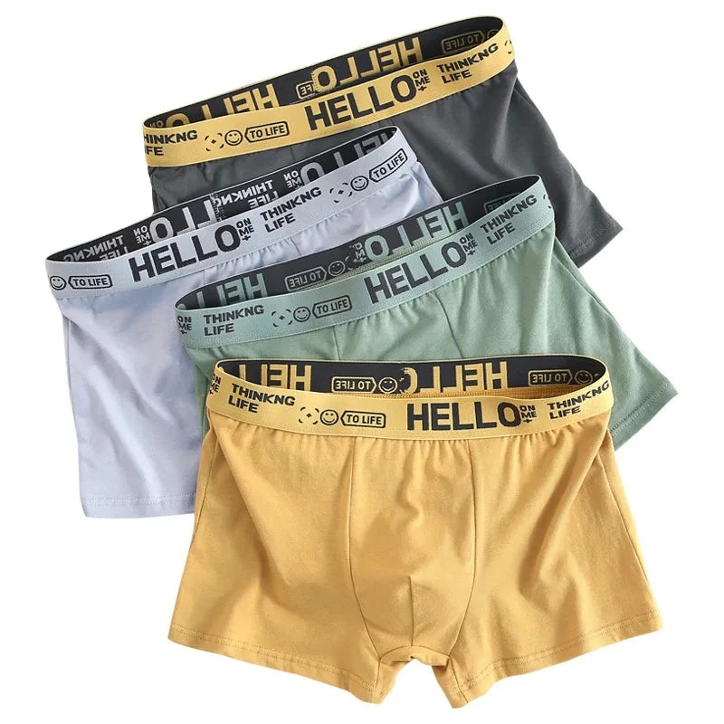 Men's Fashion Underwear High Stretch Boxer - 4 pairs
