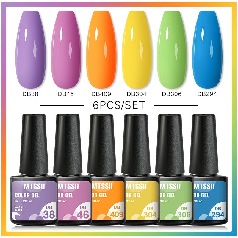 Nail Polish Set Glitter Sequins Semi Permanent - 20