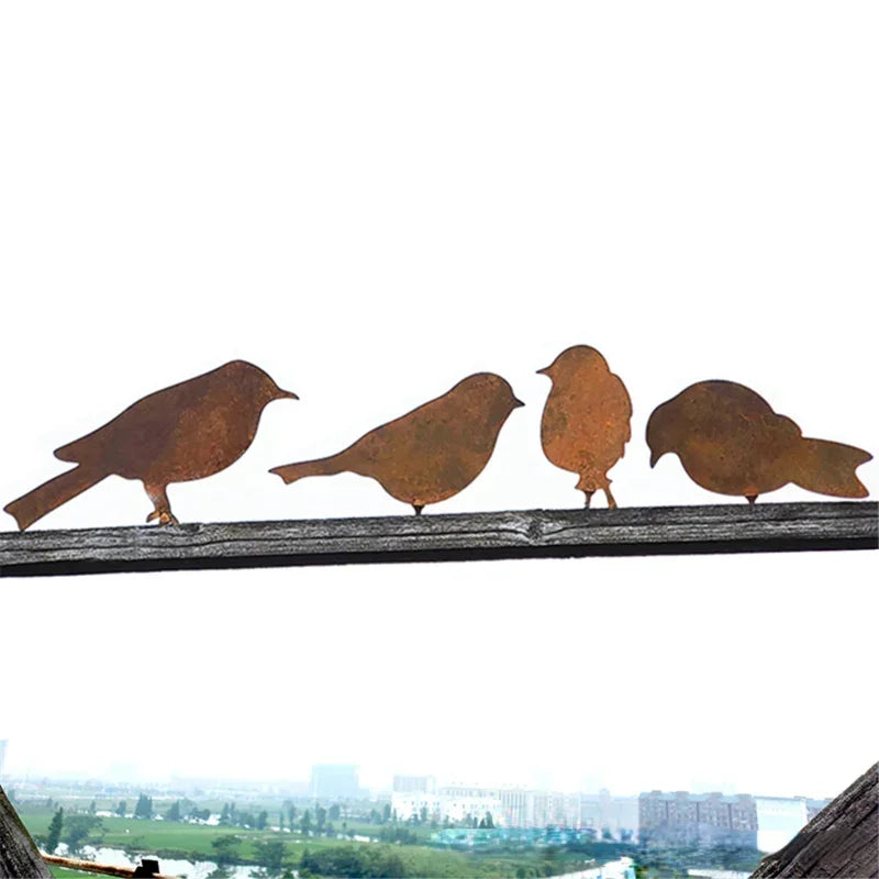 Rusty Bird Iron Crafts Sculpture for Home Decoration - 6
