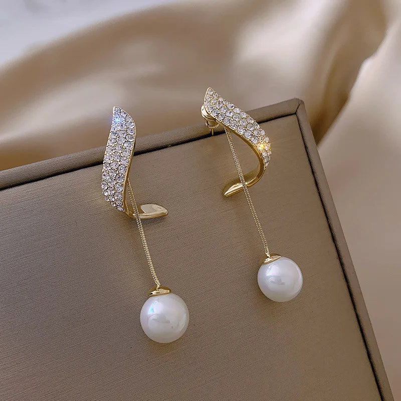 Pearl Dangle Earrings For Women - 01