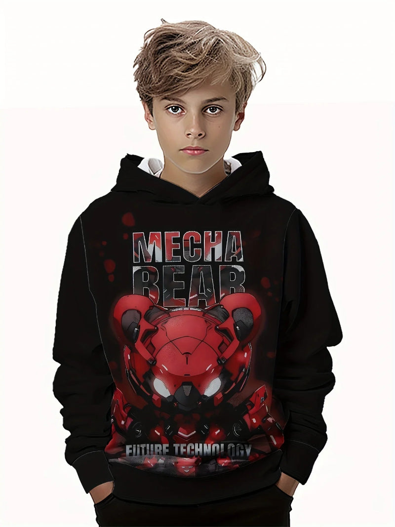 Boy’s Hoodie – 3D Print Sweatshirt for Spring Fall and Winter