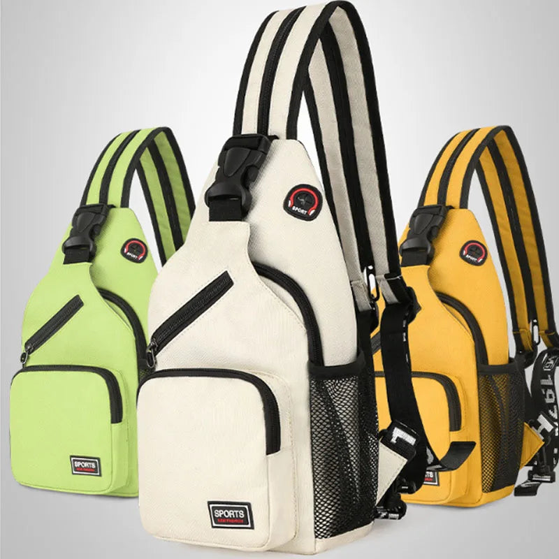 Women Small Backpack Casual Girls Chest Bag with Earphone Hole Travel Backpack Multi-Functional Rucksacks