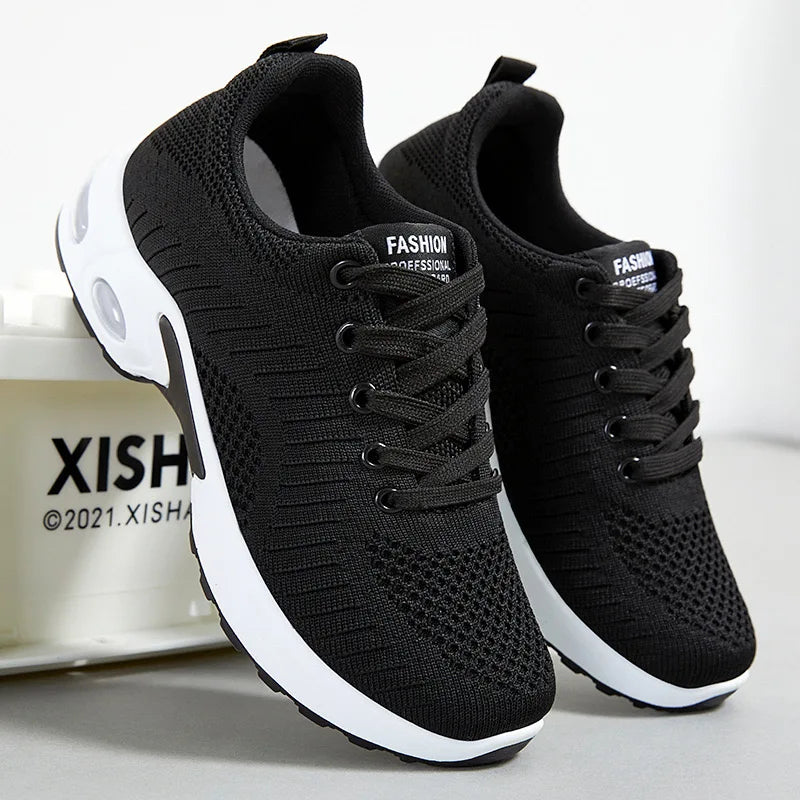 women's shoes large size running  -  black