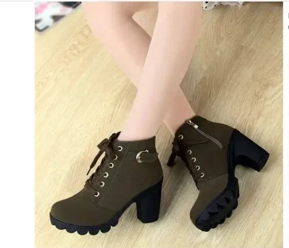 Winter High Heeled Women Boots - 3