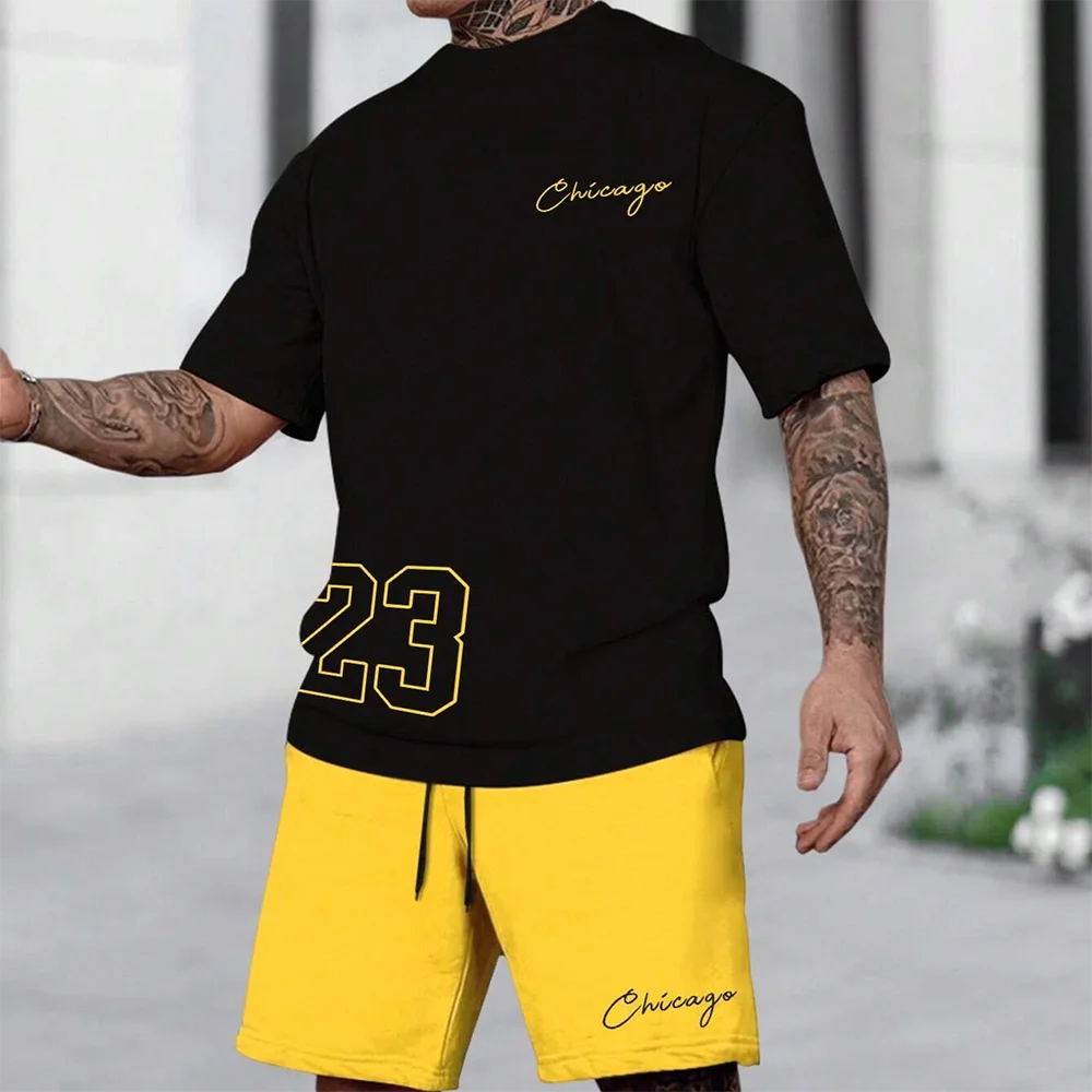2024 New Fashion 3D Printed Men's Oversized Summer Suit Short Sleeve Shirt and Shorts Set Casual Sportswear Outfit