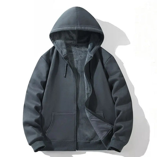 Gray hoodie with a plain background