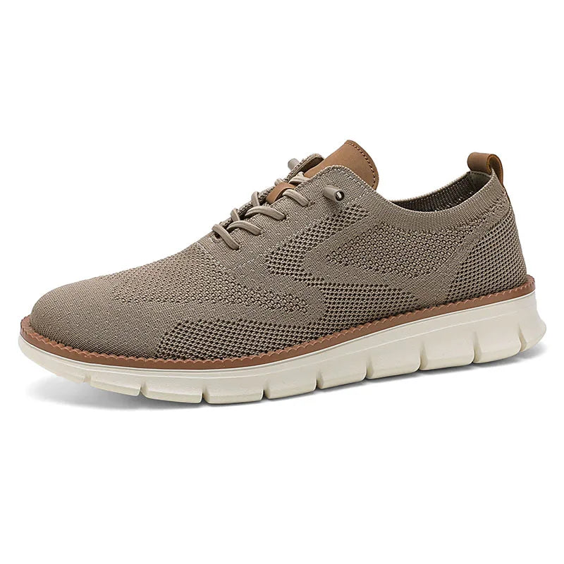 YRZL men's color-blocked casual sports shoes – breathable and anti-slip design
beige and brown