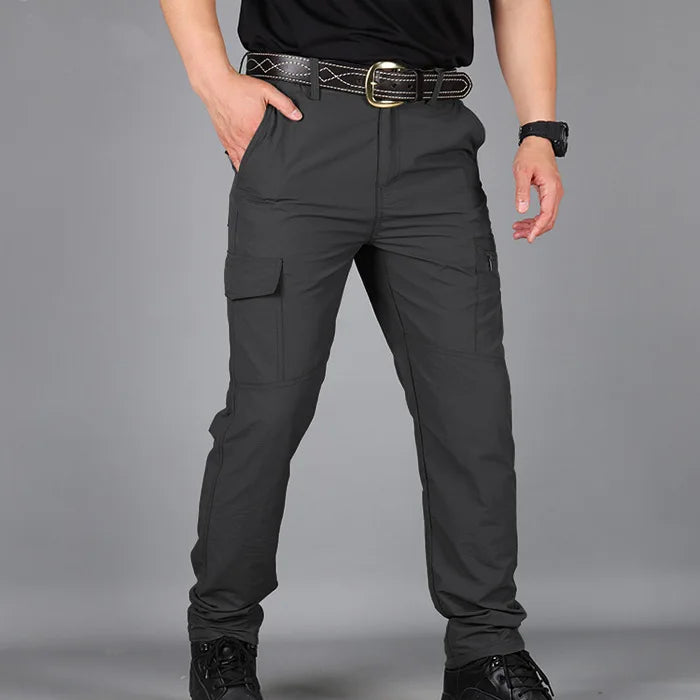 Men’s summer cargo pants in streetwear style, designed for trekking, hiking, and outdoor work with multiple pockets and breathable fabric - 9