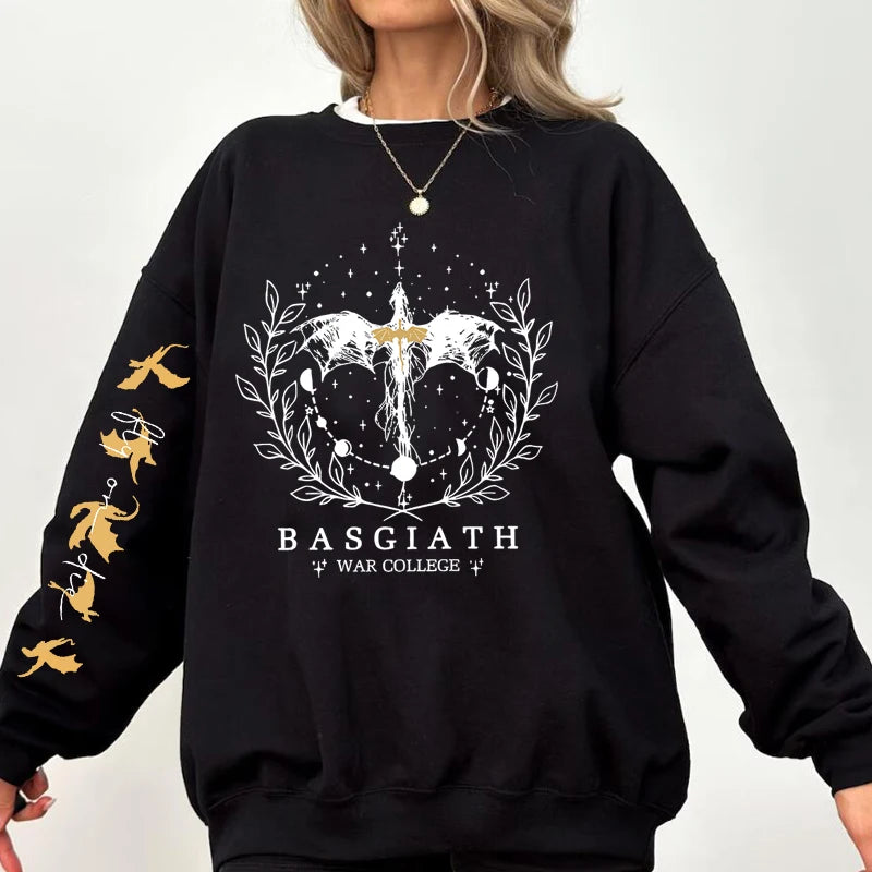 Fourth Wing Sweatshirt Women - Black