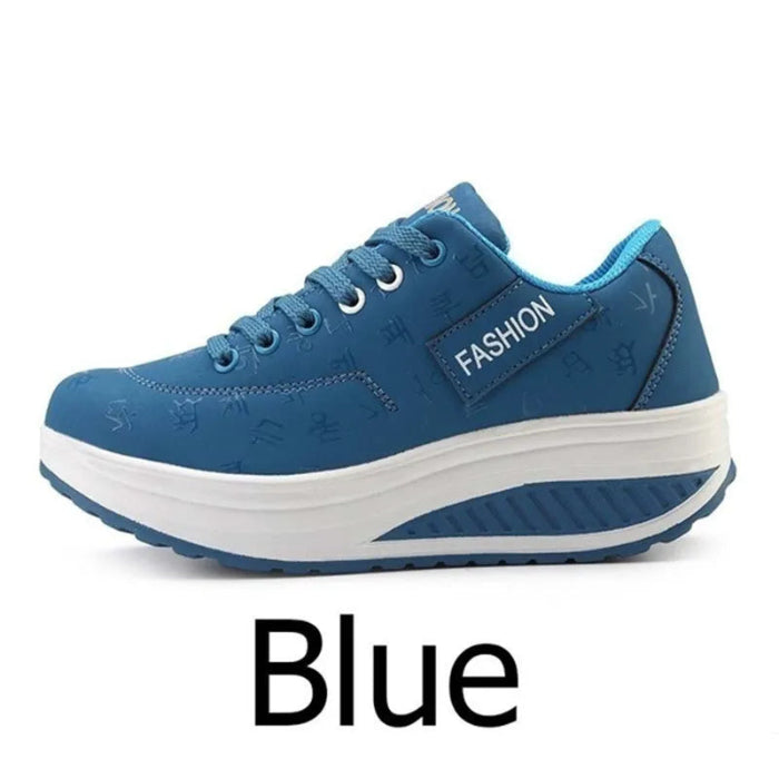 Women’s outdoor casual platform shoes with thick sole and flat sole design, large sizes available, perfect for walking and sports activities - 1