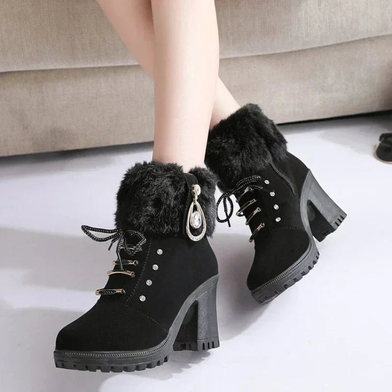 Suede Women Boots Winter Designer - 4