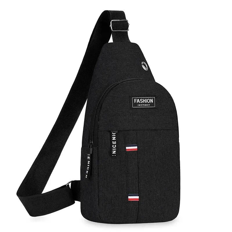 Men's One Shoulder Crossbody Bag - black5