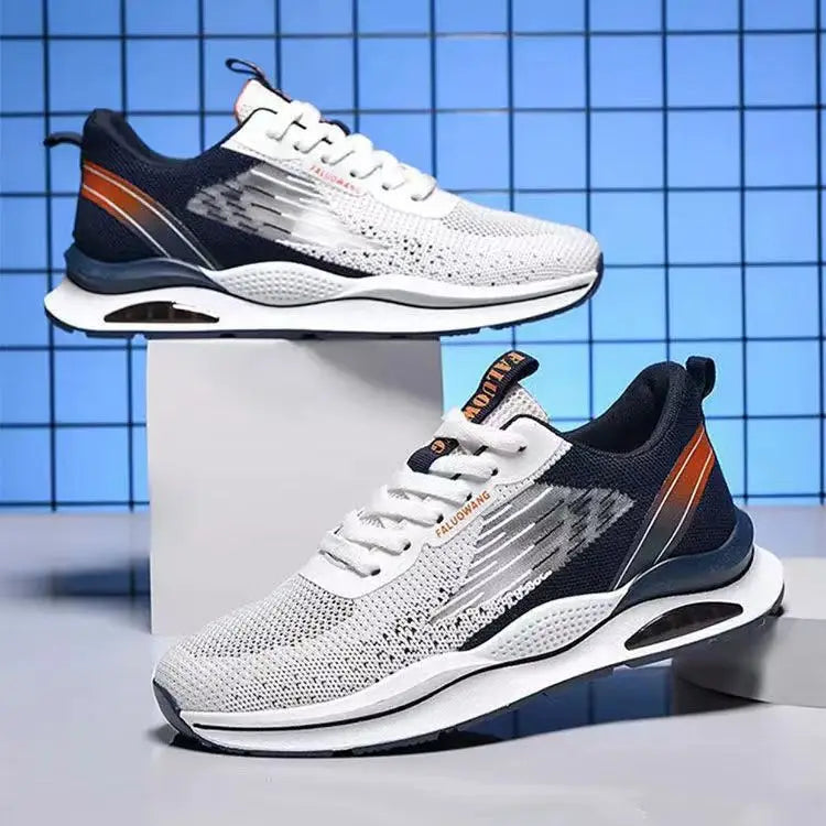 Fashion Men Sneakers Mesh - d-blue-