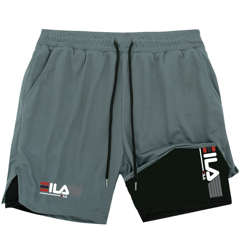 Men’s 2-in-1 Running Shorts – dark green