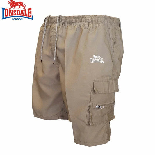 Embroidered LONSDALE 2024 High Quality Men's Spring Summer New High Quality Outdoor Sports Running Multi Pocket Zipper Pants