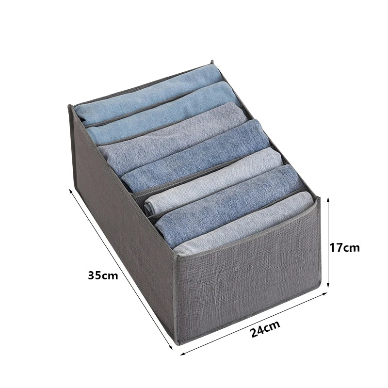 Foldable closet organizer boxes for clothes, pants, socks, underwear, and T-shirts, ideal for drawers and wardrobes 8