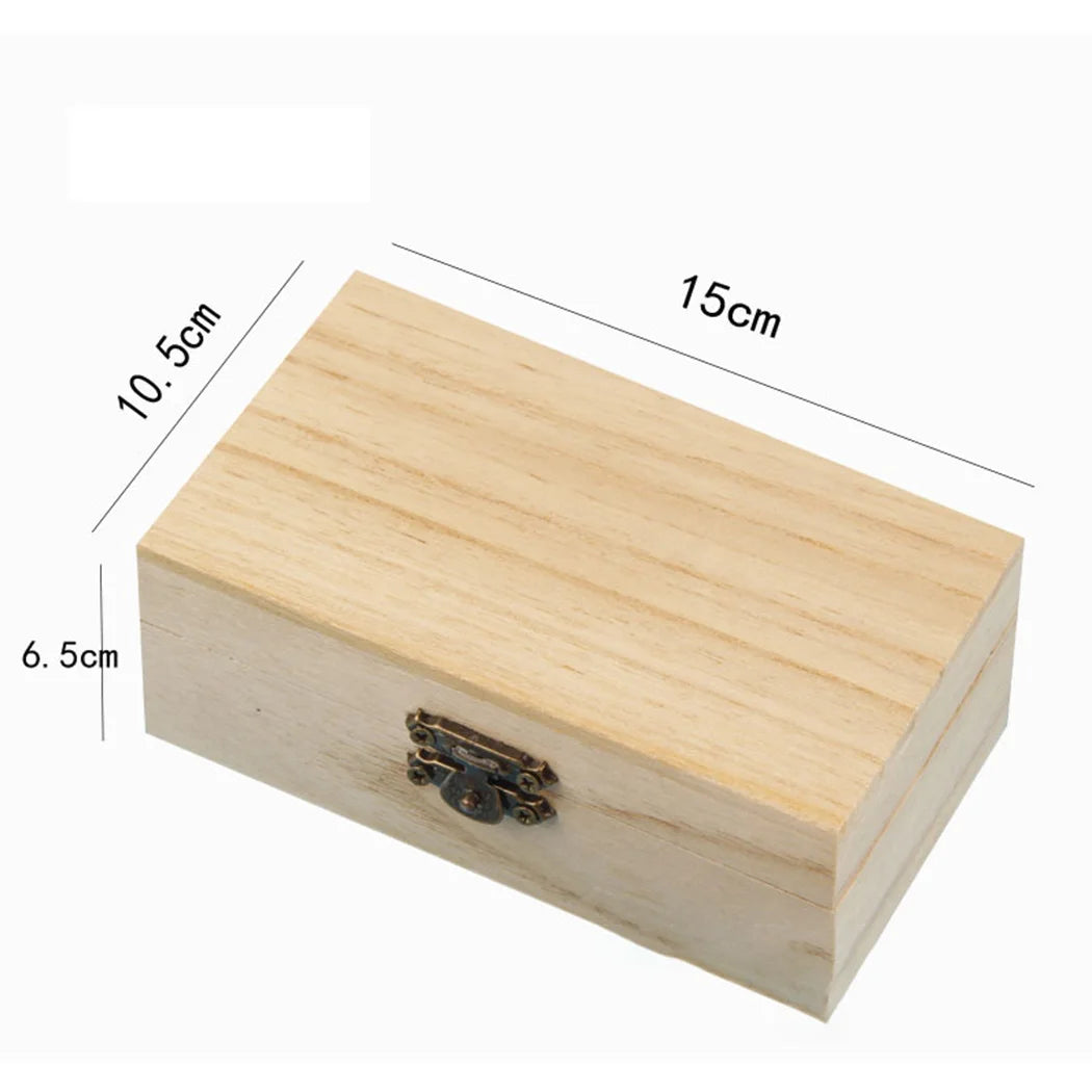 Handmade wooden hinged storage boxes for crafts, gifts, and DIY projects - dimensions