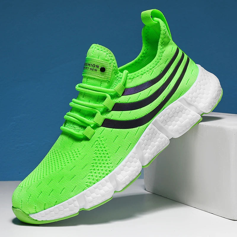 sneakers designed with breathable mesh and cushioned soles for all-day comfort in sports and casual wear.green 02