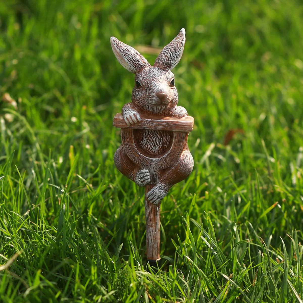Creative resin garden decorations featuring frog, rabbit, and turtle with shovel for outdoor bonsai, lawn, patio, and balcony display rabits