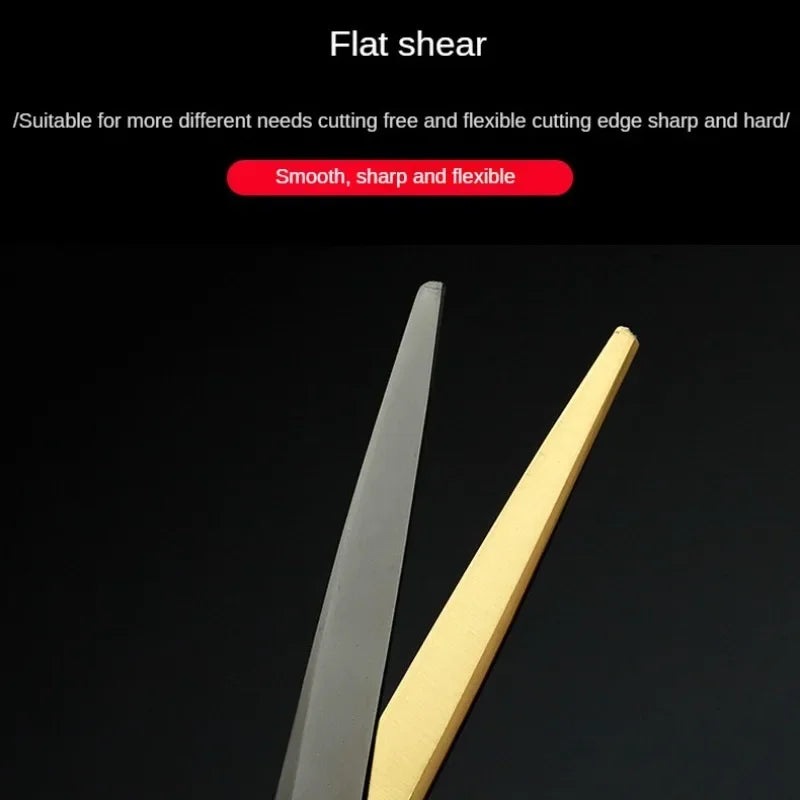 Professional Black and Golden Stainless Steel Hair Cutting Scissors and Thinning Shears -09