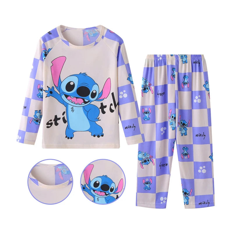 Children's pajama set with cartoon character on a white background