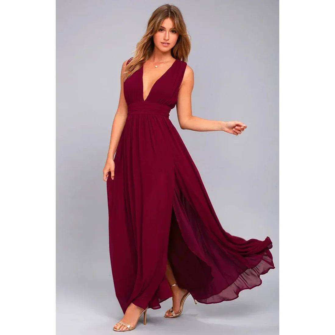 Backless Maxi Summer Dress – Mesh Bodycon Evening Gown