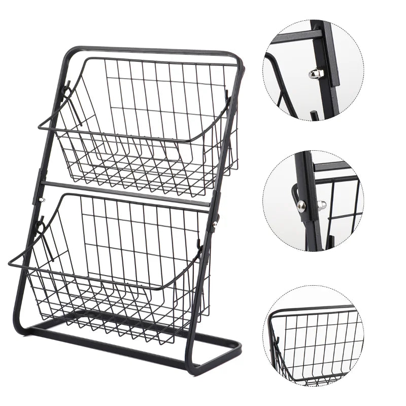Organizer Shelf Double Layer - black complete