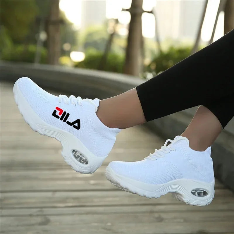 Women Tennis Shoes Breathable. -white3
