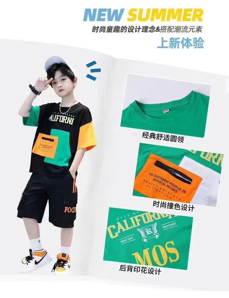 T-shirt plus shorts 4 - 14 Years. -saples