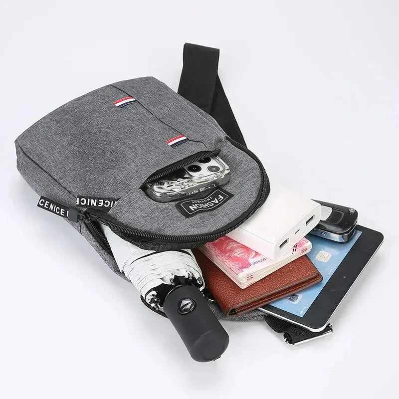 Men's One Shoulder Crossbody Bag - inside