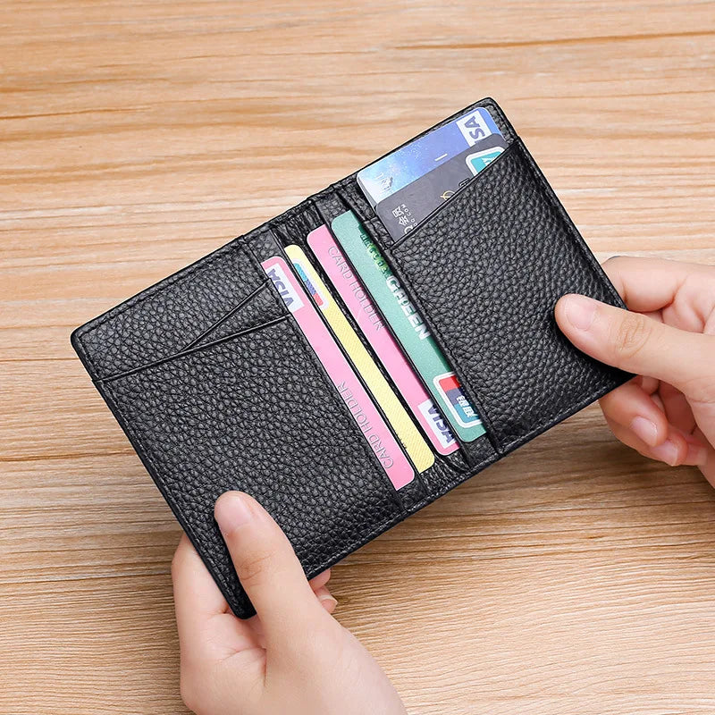 YUECIMIE slim genuine leather card holder wallet for men  - practical